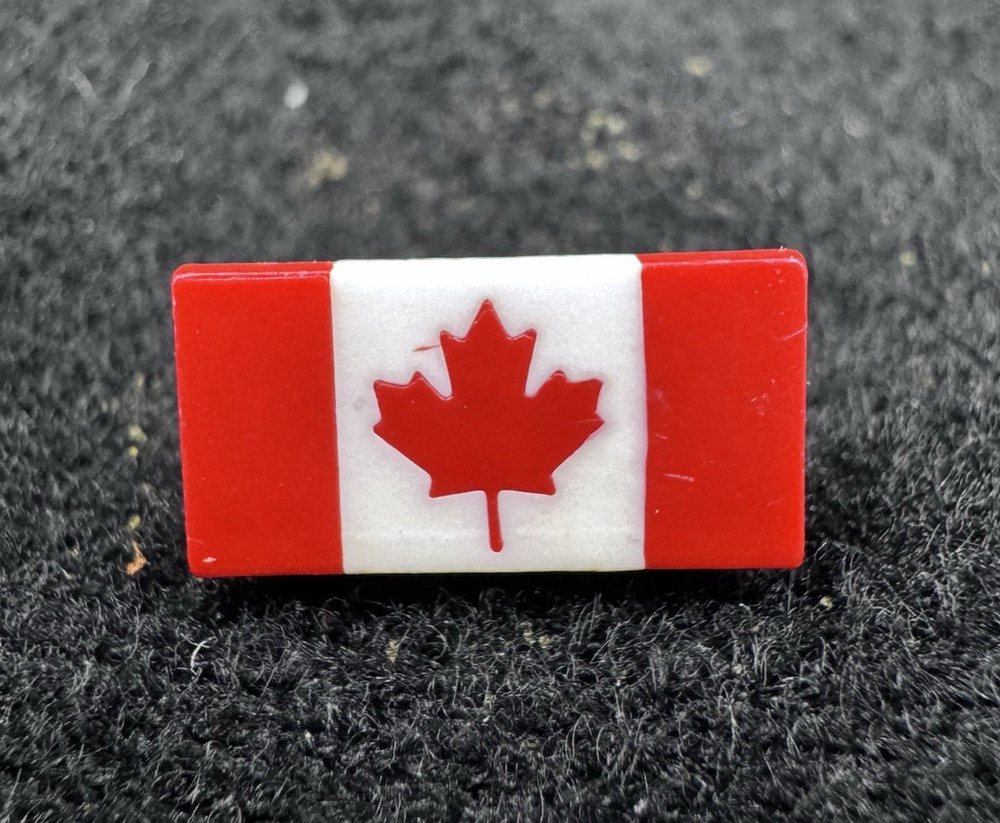 Small Canadian Flag Lapel Pin Tie Tack Red Maple Leaf Canada Plastic